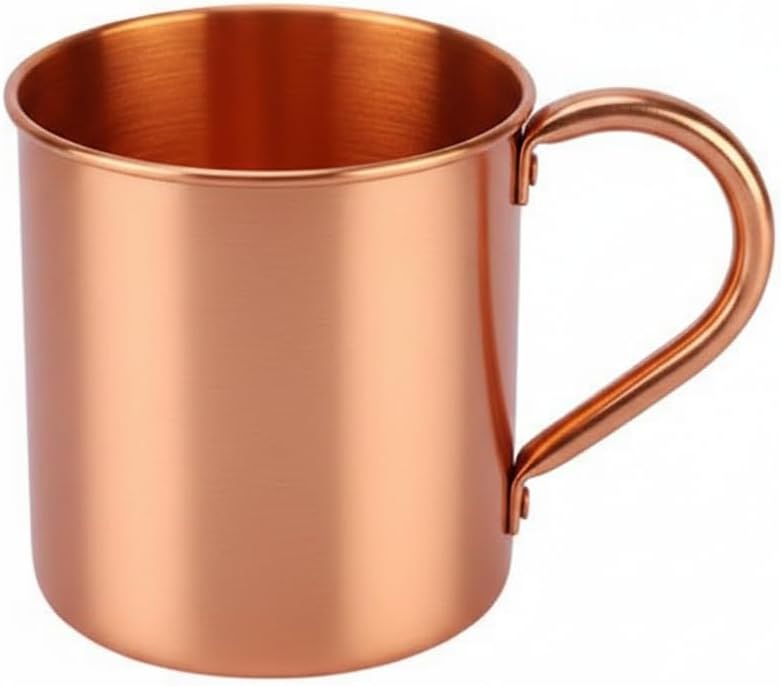 Moscow Mule kubek czysta miedź bez wewnętrznej wkładki, sportowy prosty uchwyt kubek kubek czysta miedź kubek na koktajl kawę piwo mleko wodę