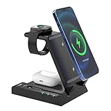 iphone dockingstation 【 Schutzhüllenfreundlich, schlaffreundlich 】 Kann direkt durch die Schutzhülle aufgeladen werden, die weniger als 8 mm dick ist. Bitte beachten Sie, dass magnetische und Metallzubehör oder Karten das Aufladen verhindern. Dieses kabellose Ladegerät unterstützt sowohl den vertikalen als auch den horizontalen Modus, um das Telefon aufzuladen. Dieses Schnellladegerät verfügt auch über eine LED-Anzeige, die Ihnen über verschiedene Ladestatus informiert. Das schwache Licht wird Ihren Schlaf in der Nacht nicht stören.