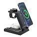Produktbild Wireless Charger, 6 in 1 Wireless Charging Station,15W Fast Charging Stand Dock Compatible for iPhone 8/8P/X/11/12 Series/Air Pods 2/Pro TWS Earphone Android Phone Apple Watch 1/2/3/4/5/6/SE(Black)