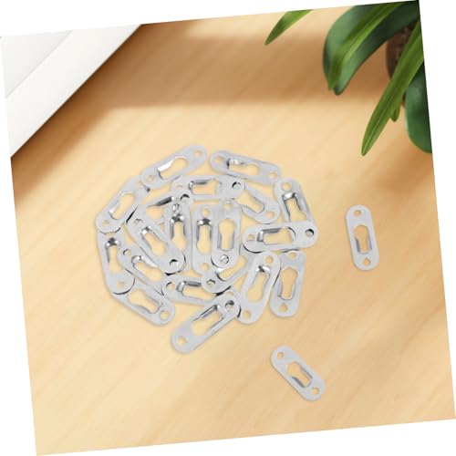 Image of 20pcs Metal Keyhole Hanging Brackets for Mirrors and Picture Frames Heavy Duty Wall Mount Hardware Screws for Home Decoration and Secure Display