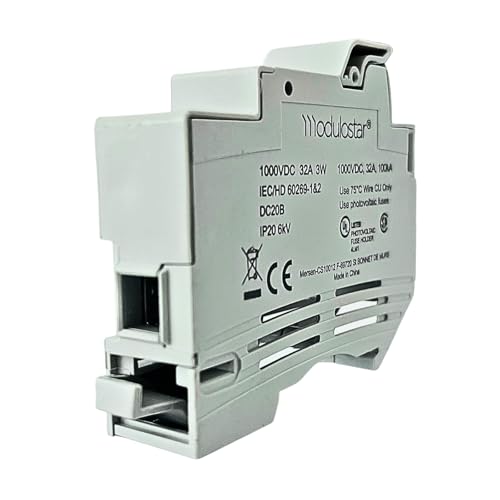 Image of 32A DC Fuse Holder with Pre-Installed DC Fuse (15A / 16A / 20A / 30A) - Sibass or Mersen Fuse - Overcurrent Protection for Solar Panels, Inverters & DCDB Systems (Mersen /30, Amps)
