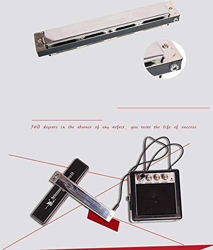 WEIXIAO WLKH Swan Tremolo Harmonica électrique 24 Trous Electro-Acoustique avec Haut-parleurs Harp Instruments de… - Les Beatles, Paul McCartney, John Lennon, RIngo Starr, George Harrison WEIXIAO WLKH Swan Tremolo Harmonica électrique 24 Trous Electro-Acoustique avec Haut-parleurs Harp Instruments de… – Image 3