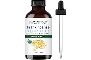 Majestic Pure Frankincense Essential Oil: USDA Organic Purity for Skin & Aromatherapy