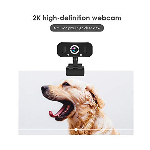 Andoer Vídeo webcam de alta definição 2K com função de foco automático de microfone de redução de ru