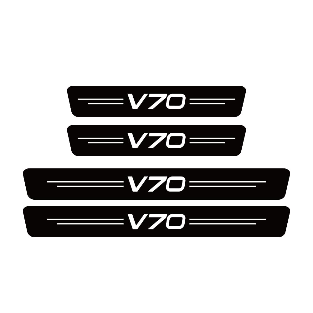 Sdyayfge Normal 4Pcs Kick Plates Car Door Sill Protector,For Volvo V70