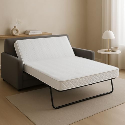 Literie Julien Matelas Ferme pour Tous BZ 140x190 x 15 cm avec 3 cm Memoire de Forme 60 Kgs/m3 + Mousse Haute densite 34 kg/m3 - Dim Assise 60 cm