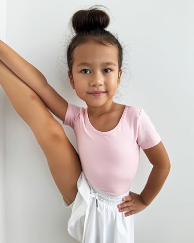 Image of Stelle Leotard for Girls Black Ballet Dance Leotard Gymnastics Outfits with Bow Back (Toddler /Little /Big Kids)