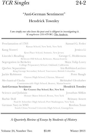 TCR Singles 24-2 Anti-German Sentiment