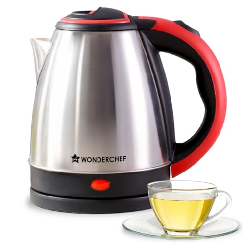 Image of Wonderchef Essenza Electric Kettle | 1.5L | Stainless-steel Body | 1350W | Rapid Boiling in 5 Mins | Boil Water for Tea, Coffee, Instant Recipes | Auto Shut-off | Boil Dry Protection | 2-Year Warranty