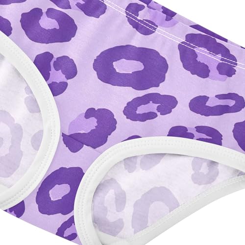 Fun Girls Underwear Toddlers 2t Cotton Panties for Girl Abstract Leopard Spots Purple Briefs Undies Kids4