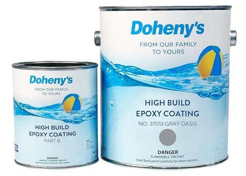 Image of Doheny's Pro-Grade High Build Self-Priming Epoxy Swimming Pool Paint | Formulated for Excellent Stain, Chemical, and Abrasion Resistance | VOC Compliant (Gray Oasis)