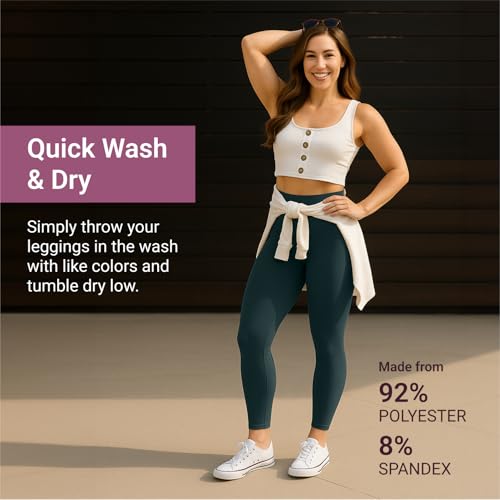 Image of SATINA High Waisted Leggings for Women - Comfortable and Stretchy in Versatile Sizes and Colors