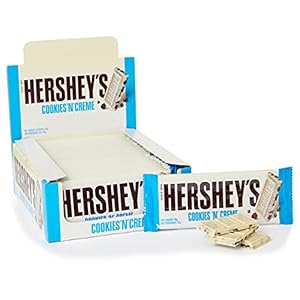 Hershey’s Cookies’n’ Crème, White Chocolate Flavor with Cookie Pieces, Pack of 24 x 40g