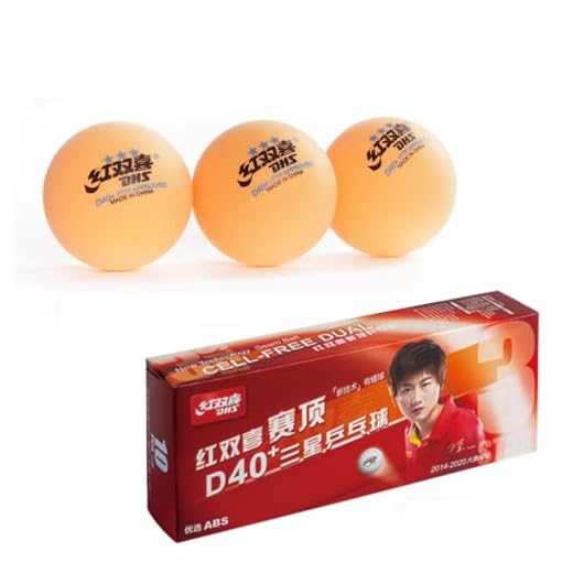 Bola de tênis de mesa 3 estrelas DHS ABS D40+, oficial da bola de tênis de mesa do campeonato mundial, aprovada pela ITTF, 10 bolas/caixa, (laranja)