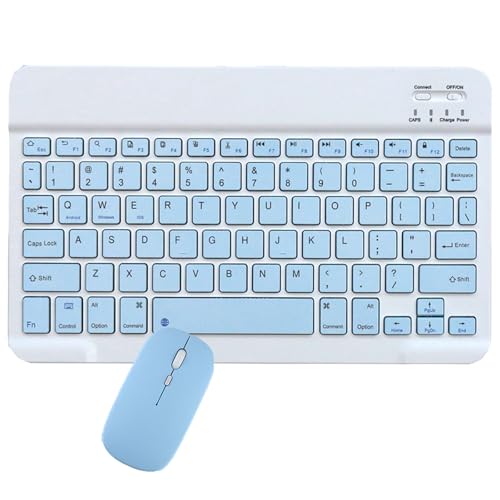 Bluetooth Keyboard and Mouse Combo for iPad 10 inch Wireless Keyboard & Mouse Ultra-Slim Portable Rechargeable Keyboard for iPad Pro Air Mini iPhone Samsung Tablet iPhone15/14/13 Pro
