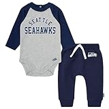 Gerber Unisex Baby and NFL Onesie Bodysuit und Jogger Set, Seahawks, 3-6 Monate