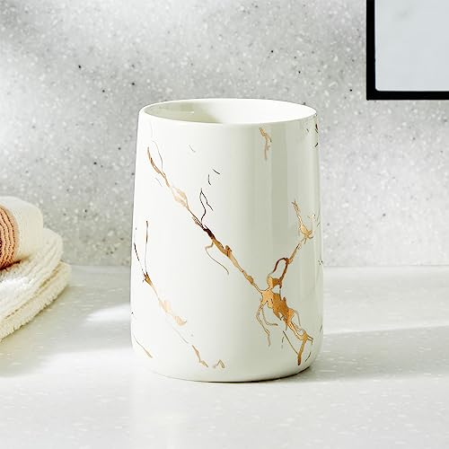 Image of Home Centre Aubree Vince Ceramic Tumbler - 400ml, White