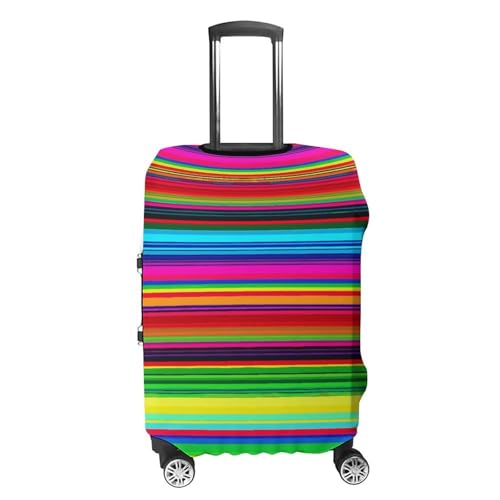 Carry on Luggage Cover Colorful Mexican Stripes Suitcase Covers for Luggages Tsa Approved Travel Luggage Sleeve Protector Elastic Suitcase Protector Anti-Scratch Washable Fits 19-30 Inch Case -S4