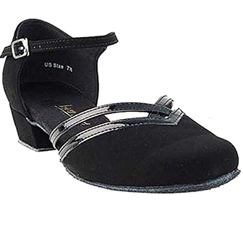 Very Fine Dance Shoes Womens Ballroom Dance Shoes Party Salsa Practice Shoes Black Nubuck 8881EB Comfortable 1