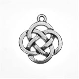 TierraCast Fine Silver Plated Pewter Celtic Knot Open Pendant Charm 20mm (1)