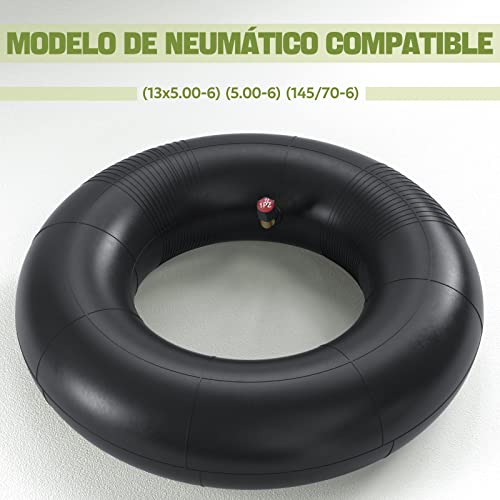 Miniatura 6 de 1pz In6-T13 2x Cámaras De Aire 13x5.00-6 Pulgadas Con Válvula Tr87, Cámara Reforzada Para Ruedas De Tractor Cortacésped Carretillas Go Karts Dirt Mini Quad Segadora Jardín