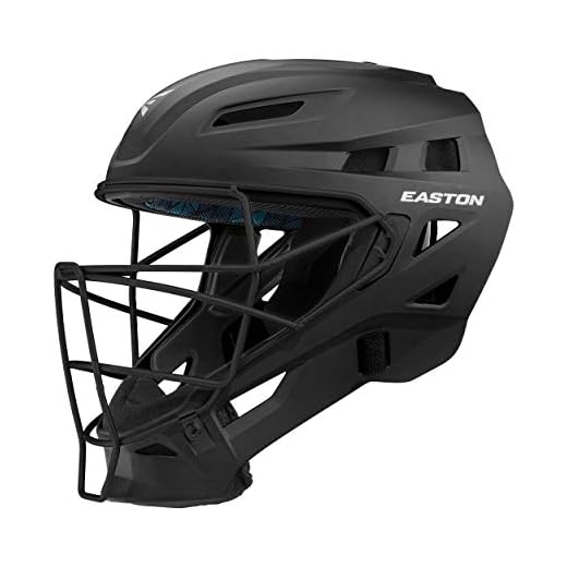 EASTON ELITE X Catcher's Helmet | Small | Matte Black | Baseball Softball | 2020 | High Impact Absorption Foam | Moisture Wicking BIODRI liner | High Impact Resistant ABS Shell | Ergonomic Chin Cup