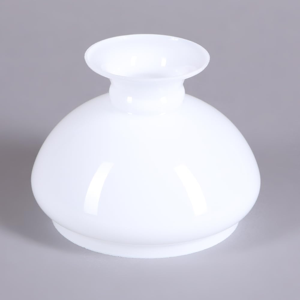 Abat-jour en verre, opale, blanc, diamètre : 124 mm, lampe à pétrole, de rechange