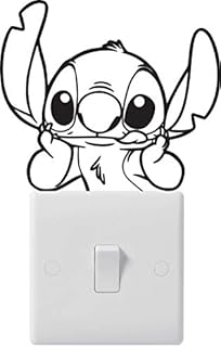 PCSL Mickey Mouse Light Switch Sticker Children's Bedroom Playroom Fun Adhesive Vinyl (Stitch)