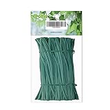 POYEE 6' 15cm Garden Twist Ties Plastic Garden Plant Support Cable Cord Ties (100, Green)