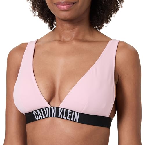 Calvin Klein Top de Bikini Mujer Bralette con Relleno extraíble, Rosa (Sweet Pink), L