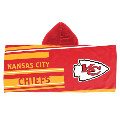 Northwest NFL Kansas City Chiefs Unisex-Youth Hooded Youth Beach Towel, 21