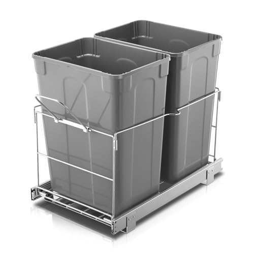 FOHERE Double 35QT Pull-Out Trash Can