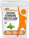 BulkSupplements.com Organic Stinging Nettle Extract Powder - Nettle Leaf Extract, Herbal Supplement - Vegan & Gluten Free, 750mg per Serving, 500g (1.1 lbs) (Pack of 1)