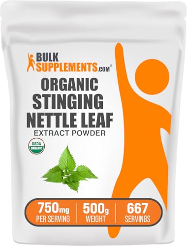 BulkSupplements.com Organic Stinging Nettle Extract Powder - Nettle Leaf Extract, Herbal Supplement...