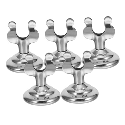 DOITOOL 5pcs Stainless Steel Menu Holder Portable Table Number Stand for Weddings Restaurants Parties and Sleek Design for Card Display and Banquet Lists
