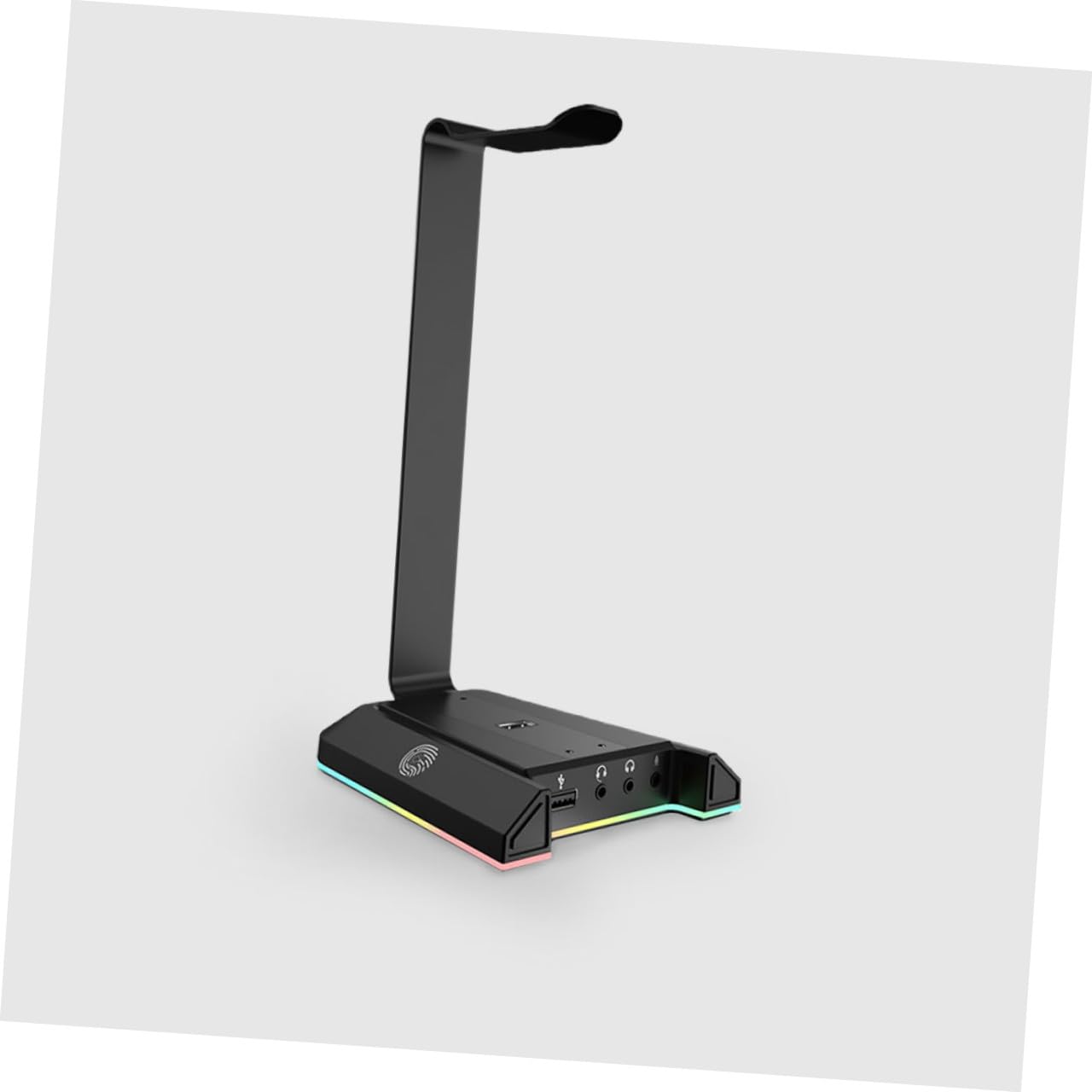 Alipis Soporte para Auriculares Gaming Puerto de Carga USB y Transmisión Inteligente, Material Abs Negro, Diseño Estable para Escritorio y Accesorios Ordenador Sobremesa