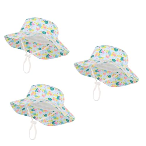 Chapeau de soleil pour enfants : protégez vos petits avec ce lot de 3 bobs imprimés coton