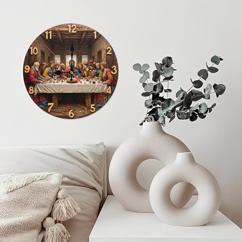 Reloj de pared artístico de madera 10 pulgadas miniatura 6