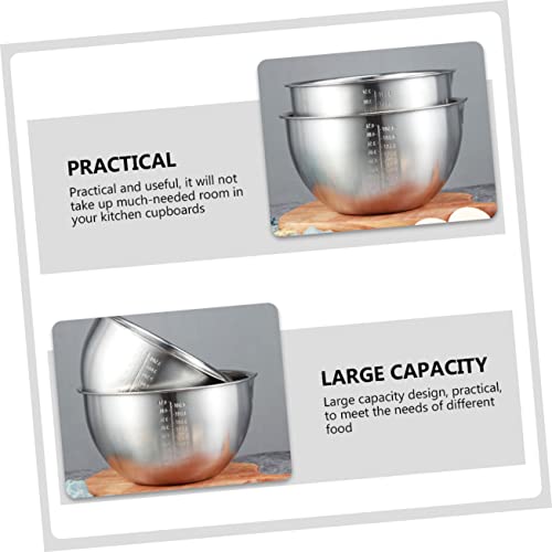 UPKOCH 3Pcs Tigela Batedor De Ovos Tampa Tigelas De Metal Tampas Tigelas De Salada Tampas Panela De