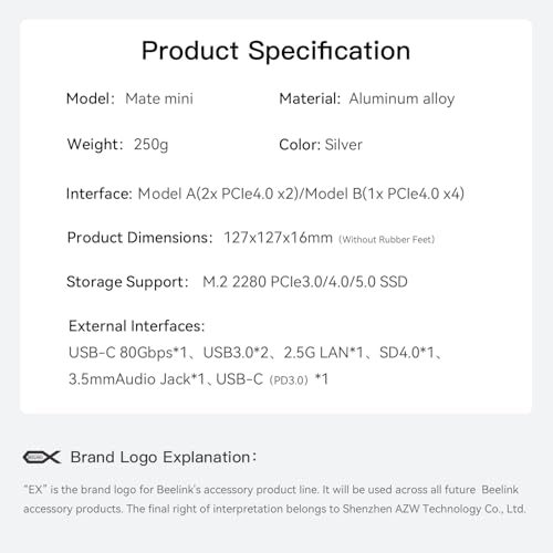 BEELINK EX Mate Mini-A Mac mini M4 ドック&スタンド の商品画像 8