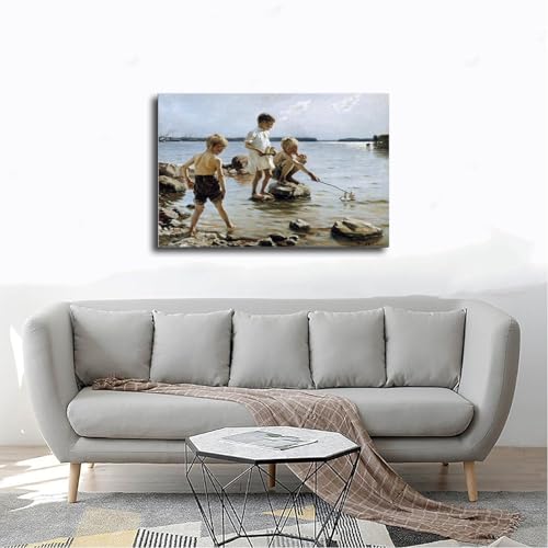 Impression sur toile Albert Edelfelt de qualité supérieure avec cadre à suspendre - 4