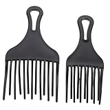 PENIKOKO 2個 美发梳 ワイド歯コーム 男女兼用 耐久素材 サロン 家用 ヘアスリングアクセサリー 頭皮に優しい設計