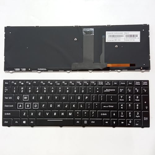 Eobruweo �m�[�g�p�\�R�������p�L�[�{�[�h US Clevo N850 N857HJ1 N870HJ1 N850HP6 N870HP6�p �g���b�N�|�C���g�Ȃ� �o�b�N���C�g�t��