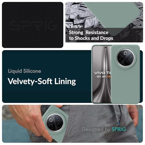 Image of SPRIG Compatible with iQOO Z10 Premium SilkTone Back Cover Drop Tested Shock Proof Mobile Case for Men, Women, Boys and Girls with Camera Protection (Light Green)