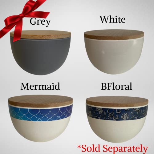 Clay Face Mask Mixing Bowl Set- Kit With Bamboo Lid, Spoon, Dual Sided Face Mask Brush Applicator Soft Silicone Spatula And Face Mask Brush For Diy Clay Mud Mask, Facials, Body And Hair (Grey) #TOP1