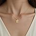 Rosoz Gold Initial Necklaces for Women, 18K Gold Plated Dainty Letter Necklace Tiny A-Z Pendant Choker Necklace Trendy Fashion Personalized Gift Name Necklace Jewelry Necklace for Women Gift (E, Gold)