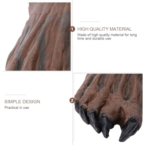 Happyyami Halloween Wolf Foot Cover Wolf Gloves Werewolf Shoe Covers Halloween Costume Accessory 1 Pair4