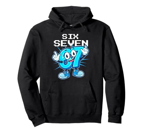 Six Seven 67 Cartoon Meme Italian Brainrot Gaming Blue �p�[�J�[