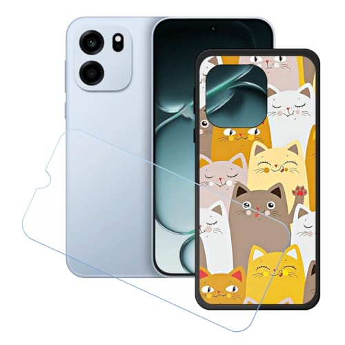 BMPNLSZ �K�p OnePlus Turbo 6V�p+HD�����K���X�ɓK�����ėpTPU�P�[�X�A�V���J�Q���P�[�X�o���p�[�ی�o�b�N�P�[�X-OnePlus Turbo 6V�p�ɓK����9�d�x�X�N���C�u�h�~�X�N���[���v���e�N�^(6,78") - LH77