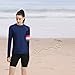 OMGear Rash guard for Men Women Spandex Long/Short Sleeve Swimsuit UPF 50+ MMA BJJ Compression Shirt Snorkel Shirt (Navy Blue(Long Sleeve),3XL)